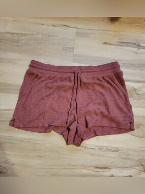 Colsie Ribbed Mauve Pink Lounge Shorts